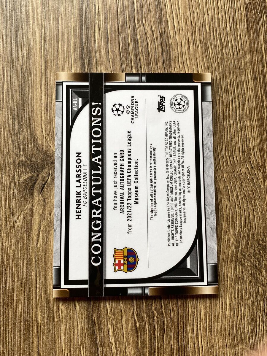 Henrik Larsson - 2021-22 Topps UCL Museum Auto /50 Barcelona Henrik Larsson - 2021-22 Topps UCL Museum Auto /50 Barcelona