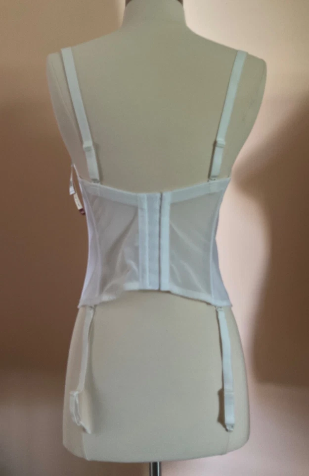 DOMINIQUE TORSOLETTE 白色斗篷 尺寸 36 B 带 STRAPS 完好 带 TAGS NYLON POLY EXC — 第 4/4 张图片