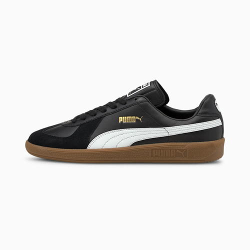 puma suede black army