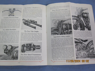 1929 Harley-Davidson Motorcycle Brochure Sales Catalog Mailer | eBay