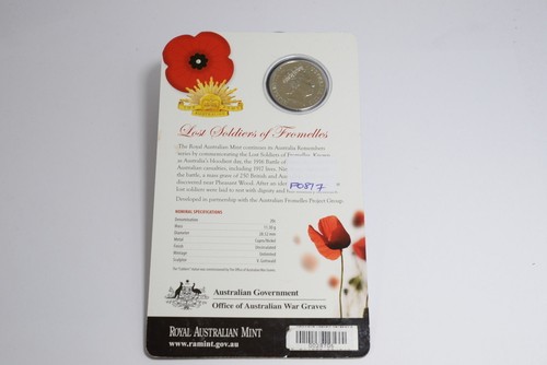 2010 20c Uncirculated Coin: Lost Soldiers of Fromelles - Picture 2 of 2