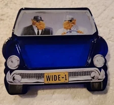 Vintage Camel WideE-1 Car Ashtray Colbalt Blue Glass Double sided Heavy