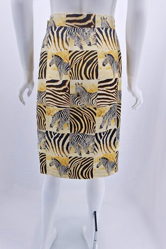 ESCADA Magaretta Ley Silk Zebra Print Wrap -Style Skirt - Size 40 US 10 - Picture 4 of 6