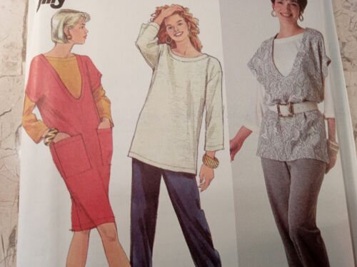 SIMPLICITY 9863 Tabard Jumper VTG 90s Fashion Sew Pattern UNCUT XS S M L XL - Picture 4 of 7