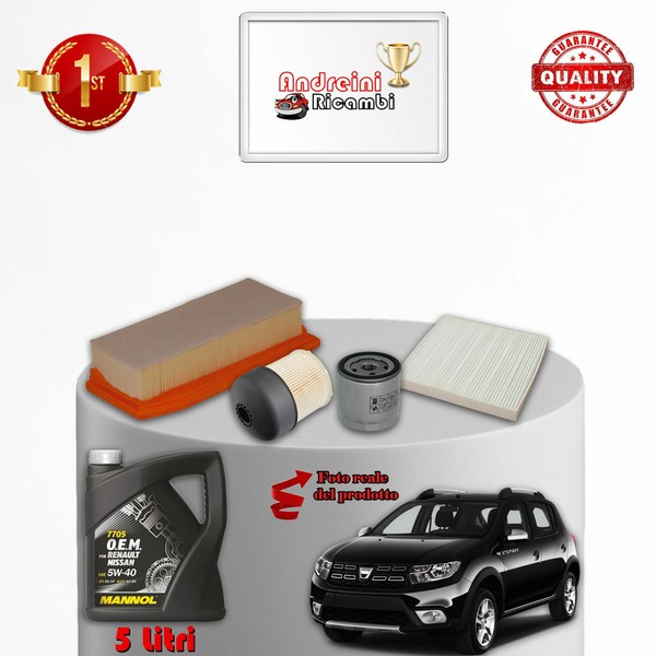 Set Service 4 Filter Und ÖL Dacia Sandero II 1.5 Blue DCI 70KW 95CV Von 2018>-image
