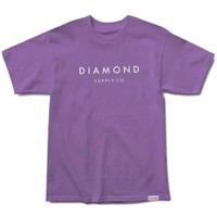Diamond Supply Co Stone Cut T-shirt In Lavender - Men's Skatewear Tee Diamond Supply Co Stone Cut T-shirt In Lavender - Men's Skatewear Tee