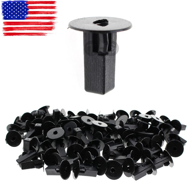 50 Pcs 8x8.2mm Car Fastener Screw Clips Bumper Fender Rivets Push For
