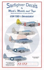 STARFIGHTER 	1/72 USN TBD1 Devastator for ARX  SFA72172-NEW