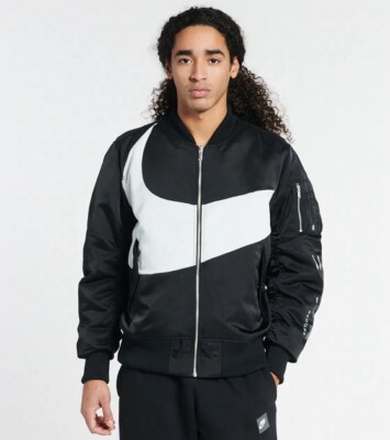 Nike NSW Swoosh Therma-Fit Bomber Black - Asia 両面着用可能 Nike Women's Aeroshield Black Waterproof Running Jacket