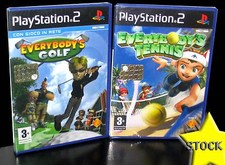 LOTTO STOCK 2 GIOCHI SPORTIVI EVERBODY'S  GOLF TENNIS SONY PS2 NUOVO ITA STOCK38