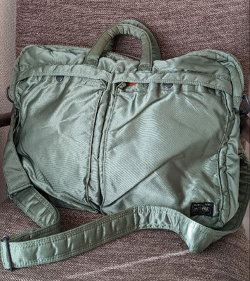 #ad PORTER Tanker 2Way Briefcase Sage Green Business Shoulder Yoshida Japan Used $279.99