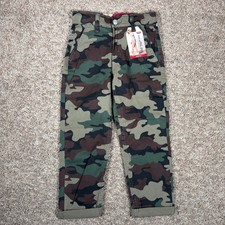 Levis 502 Regular Taper Chino Boys Camouflage Pants Green Brown 6 REG New