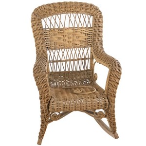 Antique late 19th Century Victorian Wicker Children's Rocking Chair