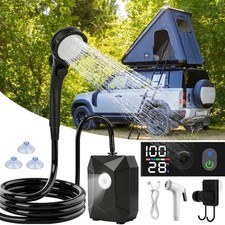 Camping Dusche Tragbar mit Akku Brause Tauchpumpe Garten Outdoor Hundedusche USB
