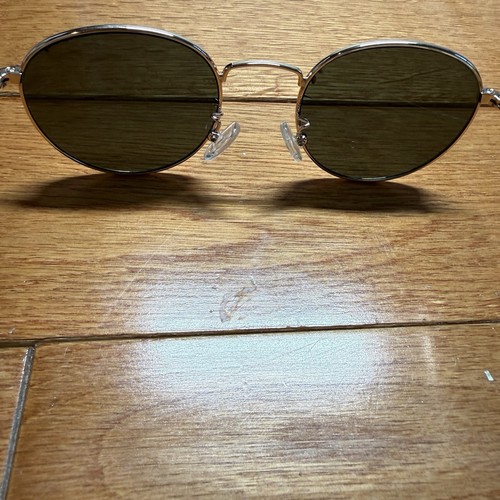 AIRE Ozone Round Sunglasses Gold Metal Frame Green Lens Retro Boho Chic  - Picture 7 of 8