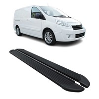 Seitenschweller Trittbretter Schweller FüR Peugeot Expert 2007-16 L2 Alu Schwarz