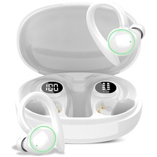 In-Ear Wireless Earbuds, Bluetooth 5.4, Waterproof, 48H Battery Life - White