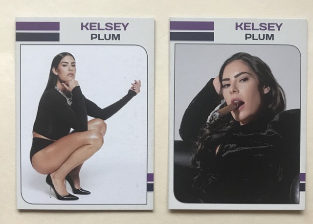 (2) Kelsey Plum Cigar Skim Model Promo Fan Card Limited WNBA L A Sparks