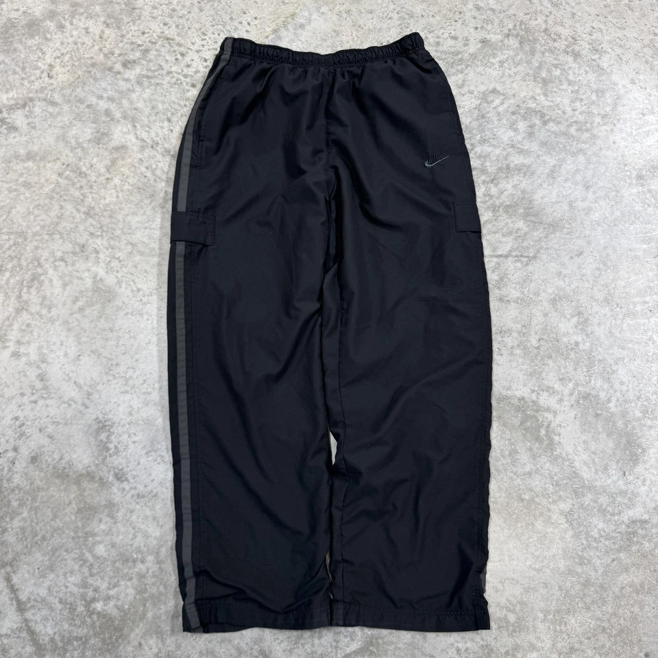Nike Track Pants Mens XXL Black Cargo y2k baggy windbreaker skater grunge 90s - Image 2 of 4
