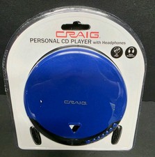 Sealed Craig CD2808-BL Personal CD Player with Headphones - Black/Blue New