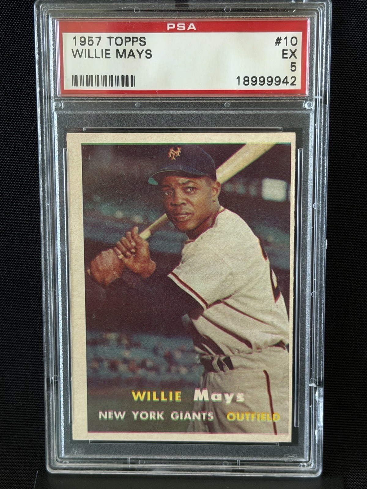 1957 Topps - PSA 5 Willie Mays #10 - Giants Legend and Hall of Famer