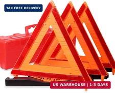 CARTMAN 3PK DOT Approved Foldable Road Safety Warning Triangles Heavy weighted