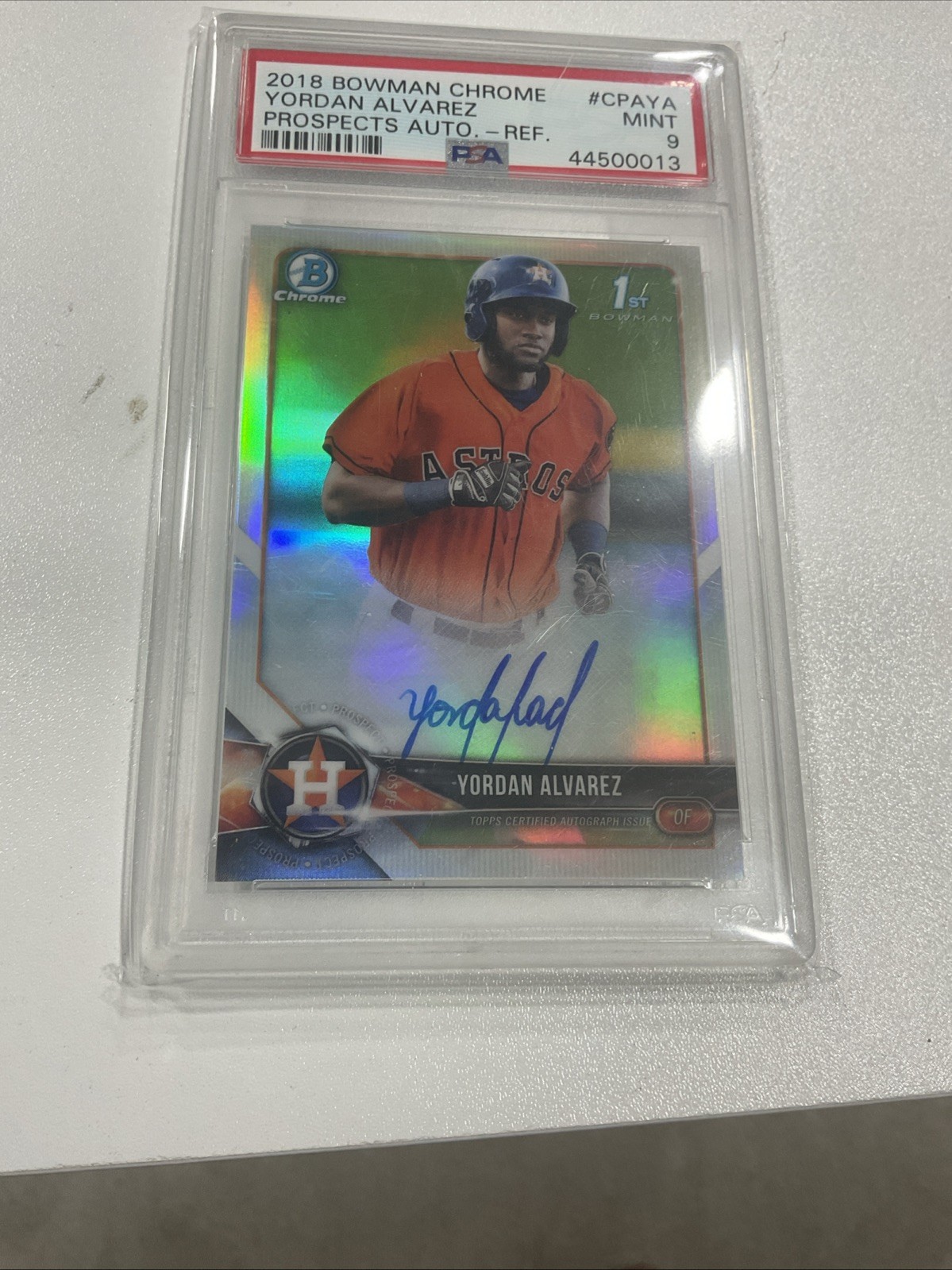 2018 Bowman Chrome - Prospect Autographs Yordan Alvarez #CPA-YA Refractor... view 3