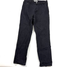Abercrombie The 90s Straight Ultra High Rise Jeans Size 12 31 Long Black