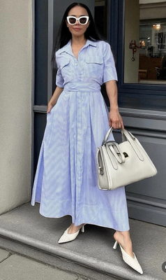 Zara ZW Collection Long Poplin Shirt Dress Blue Striped Size S M 2640/596 New | eBay Zara ZW Collection Long Poplin Shirt Dress Blue Striped Size S M 2640/596 New | eBay