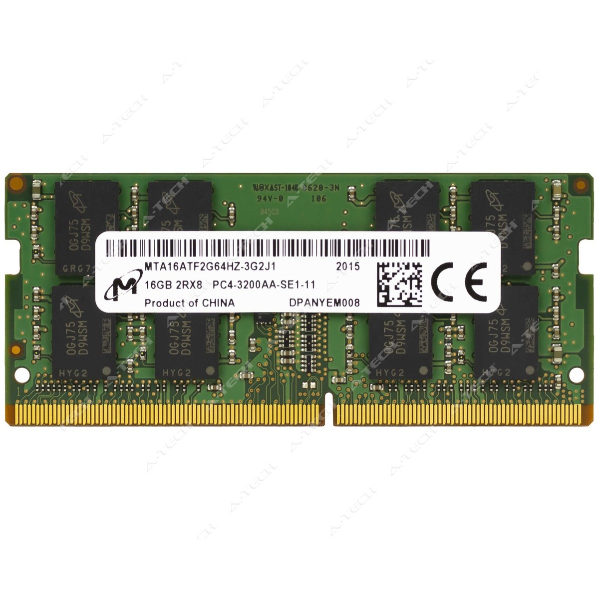 ④MicronMTA16ATF2G64AZ-3G2J1 64GB(16GB×4枚 Micron MTA16ATF2G64AZ-3G2J1 16GB DDR4 3200MHz RAM Non-ECC