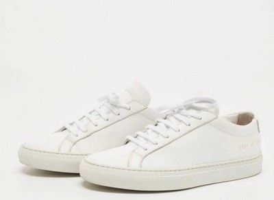 Common Projects Achilles Low White Leather Sneakers Sku0035