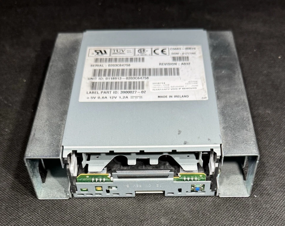 390-0027 Sun 20-40GB 4MM DDS-4 5.25" Internal DAT Tape Drive SCSI, PARTS ONLY - Image 2 of 4