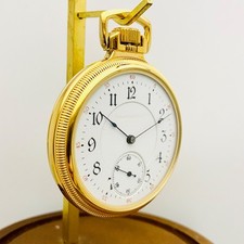 1900 Illinois 16S 17J 3-Finger Grade 185 Display Clear Back Pocket Watch Runs