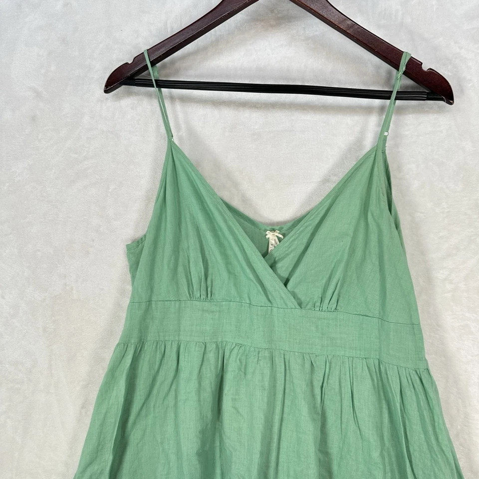 Vestido de lapislázuli vintage para mujer M verde bordado casa de campo sin cordones Western Boho Foto 2 de 4