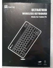 Fintie Ultrathin Bluetooth Keyboard Black QWERTY Lightweight Built-In Battery
