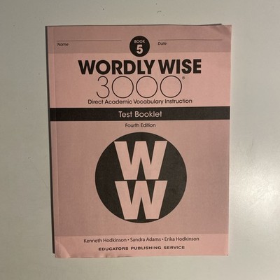 Wordly Wise, Grade 5 Test Booklet Kenneth Hodkinson No Writing