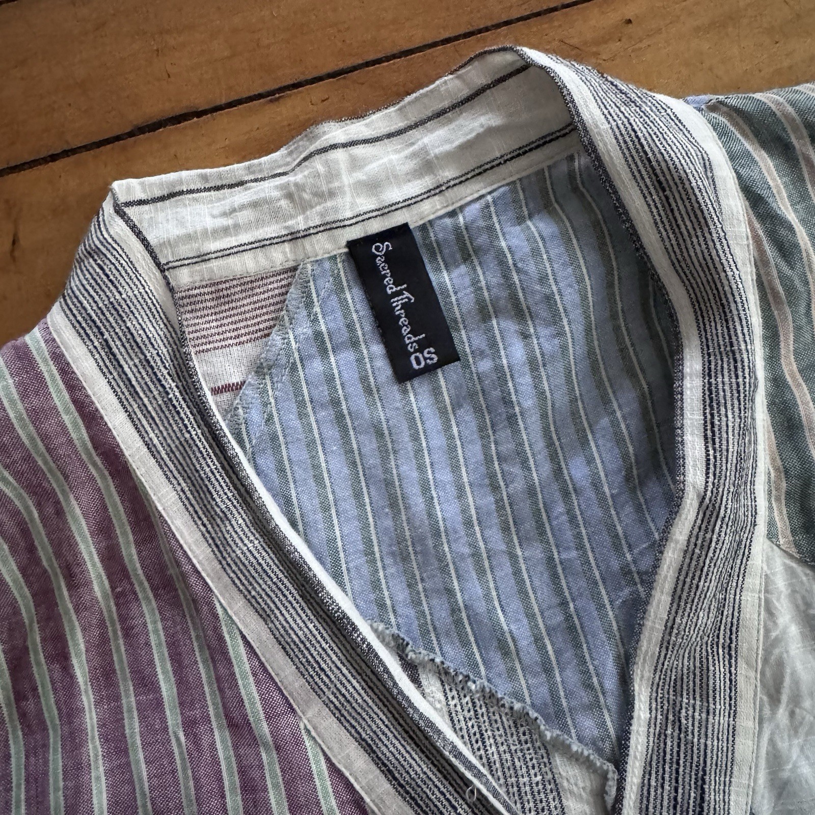 Sacred Threads Womens Boho Patchwork Short Shelve… - image 5