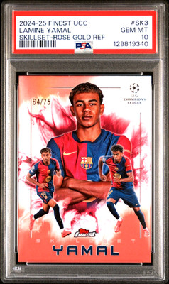 2024-25 Topps Finest UCC Skillset LAMINE YAMAL /75 FC Barcelona PSA 10 GM SP!!!