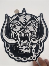 Mot rhead Band Skull Logo XL Patch: iron On, Quality Embroidery, 9 1/2  X 8 1/4  