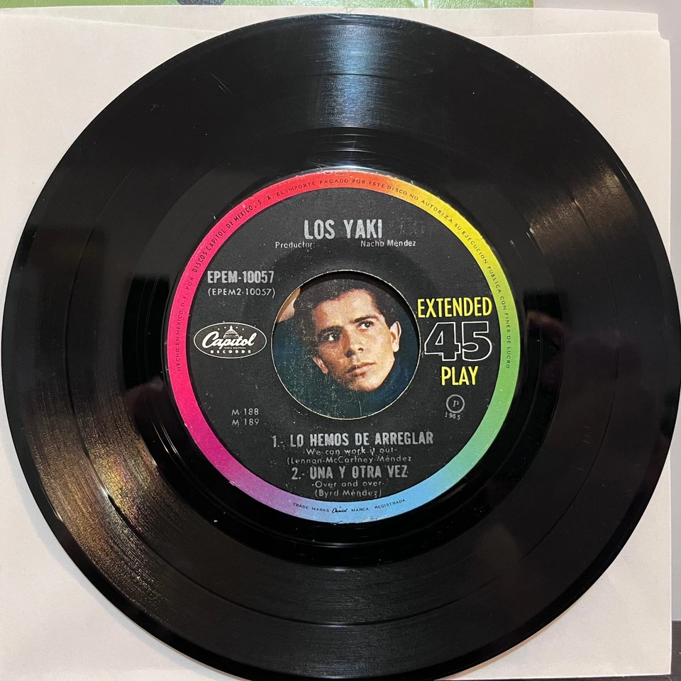 LOS YAKI - Baila El Freddie (Mexican Beatles!) - 7" Vinyl Record 45RPM - VG+ - Image 3 of 3