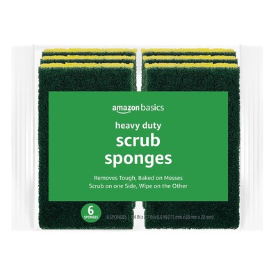 Amazon Basics Heavy Duty Sponges 6 Count