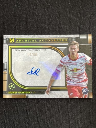 Sidney Raebiger 2021-22 Topps Museum UCL Archival Autograph Gold RC /50 #AA-SR