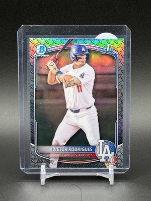 2025 Bowman Chrome Prospects Steel Metal Refractor /100 Victor Rodrigues y8x