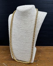Vintage Napier Gold Tone Twisted Rope Chain Necklace 92.49g 30 Signed