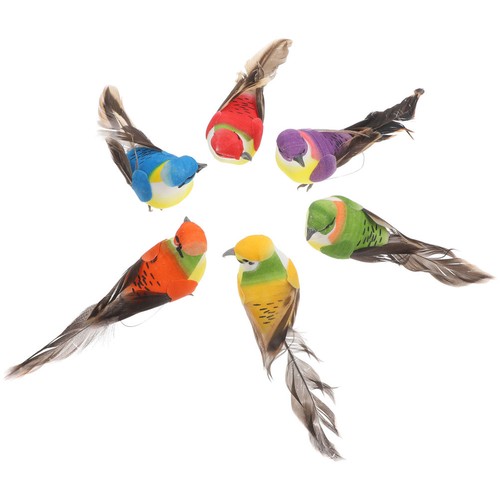 6Pcs Artificial Bird Decors Lifelike Simulation for Garden Decoration - Zdjęcie 6 z 12