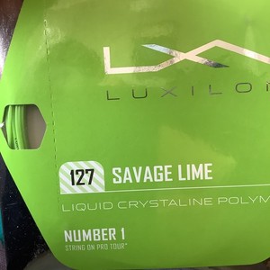 New LUXILON SAVAGE 127 Tennis String Lime Green WRZ994500