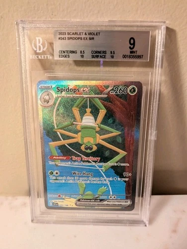 Pokemon BGS 9 MINT Spidops ex Scarlet & Violet Special Illustration Rare 243/198