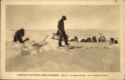 Ak Kanada, Canadian Far North Missions, Angeln ist vorbei - 4206020