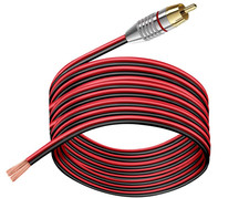RCA to Speaker Wire Adapter 6.6FT 14AWG, RCA to Bare Wire Cable, RCA Male Plug t
