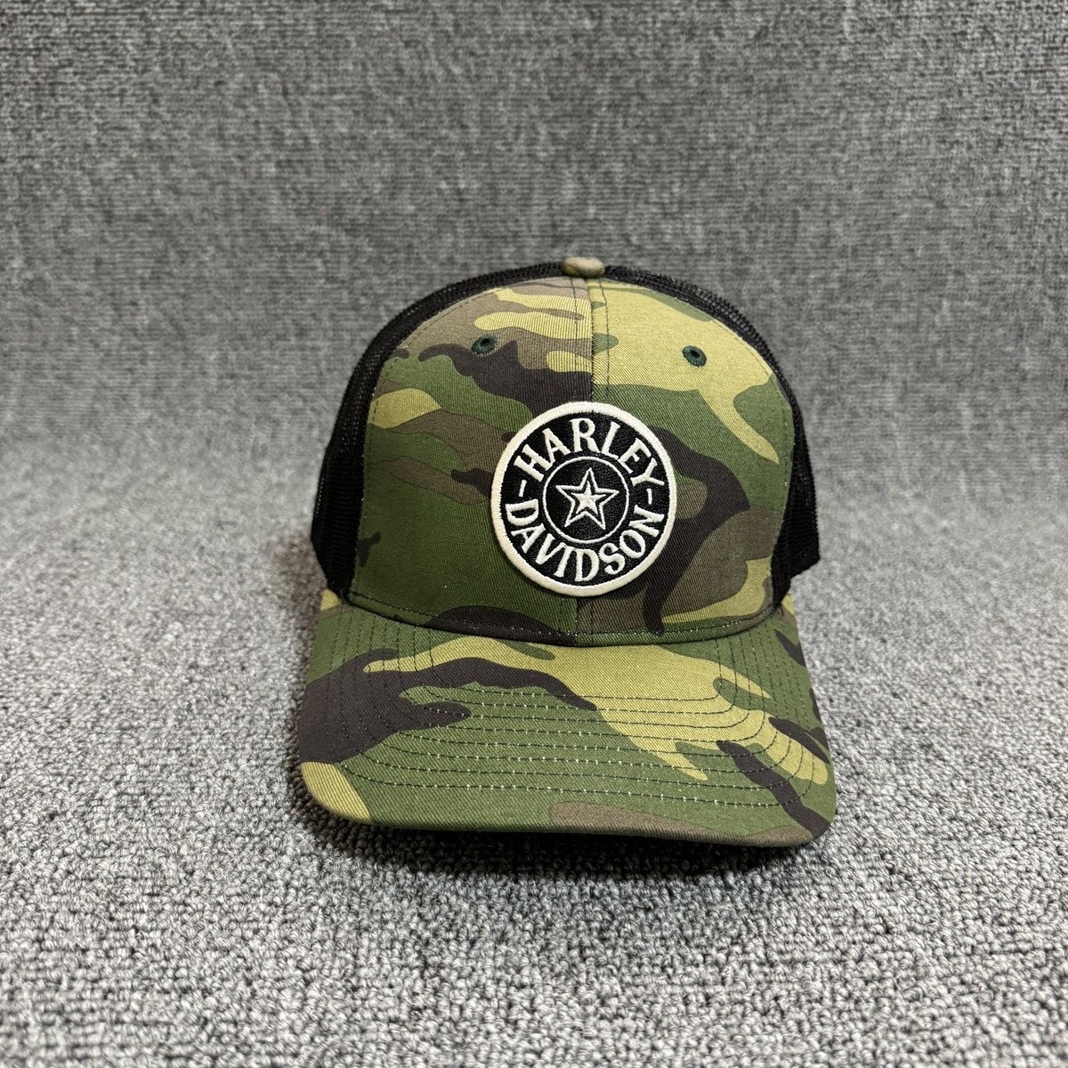 47 Brand Harley-Davidson Trucker Snapback Camo Black One Size Hat